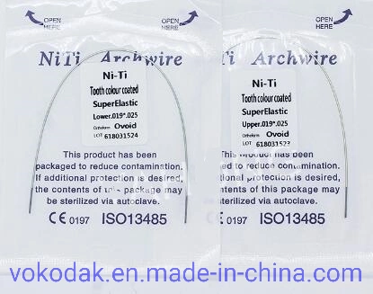 Dental Orthodontic Coated Colorful Niti Arch Wire with CE