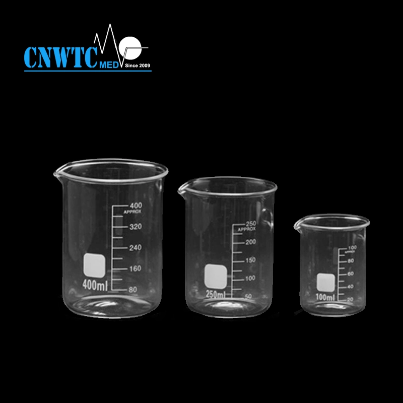 25ml 100ml 250ml 500ml 1000ml Wholesale/Supplier Glass Beakers Chemistry Glass Calibration Measuring Cylinder