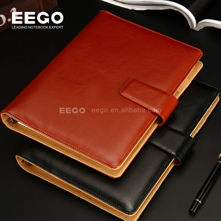 Notebook Manufactures A5 A6 Fancy Wedding Custom Leather Cute Refillable Loose Leaf Binder Planners and Notebooks