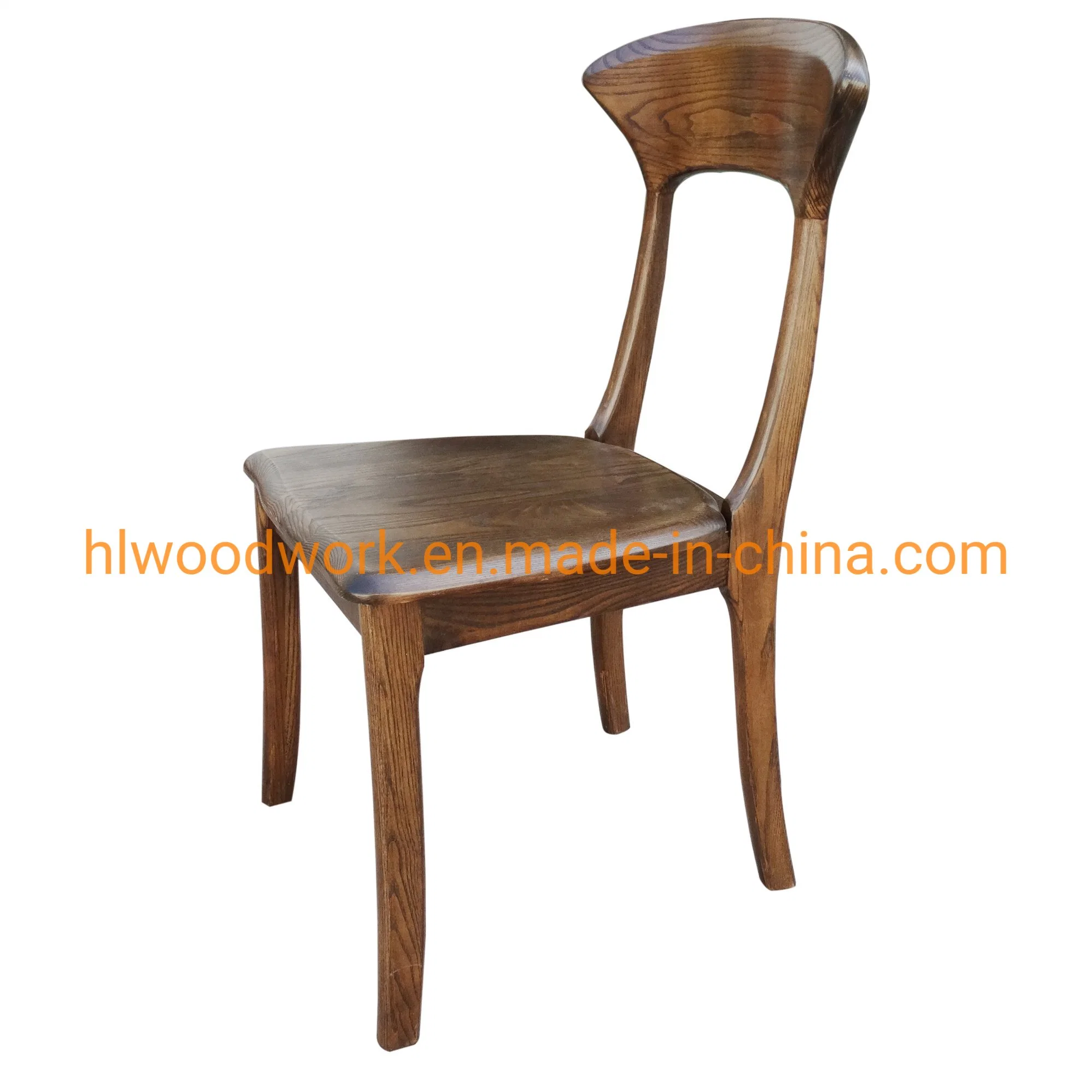 Antique Wooden Dining Chair Home Hotel Restaurant Chair Axe Back Chair Ash Wood Walnut Color Solid Wood Chair Wholesale/Supplier Furniture Dining Room Furniture