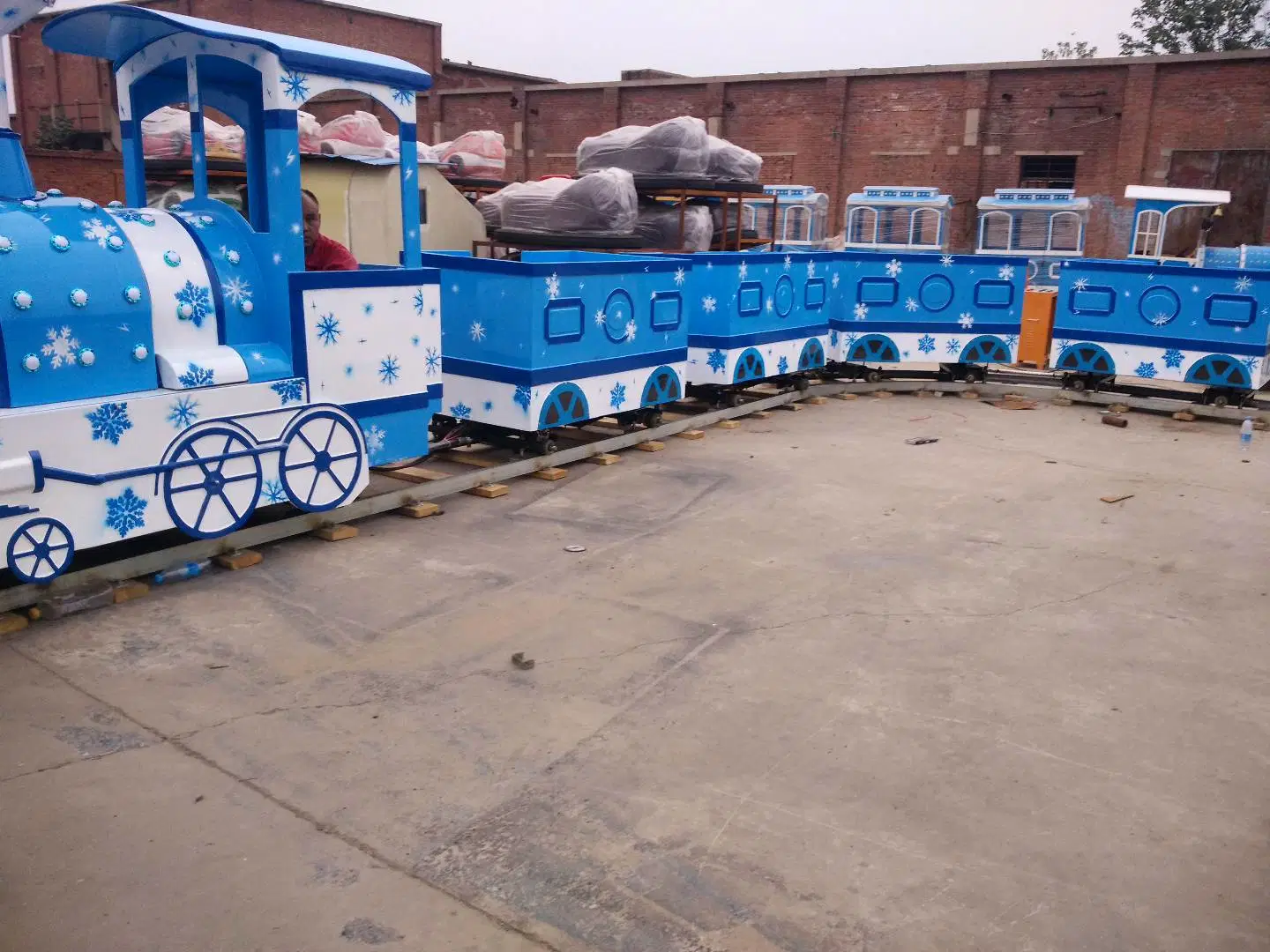 China New Children Adult Amusement Park Ride Mini Electric Train for Factory Price