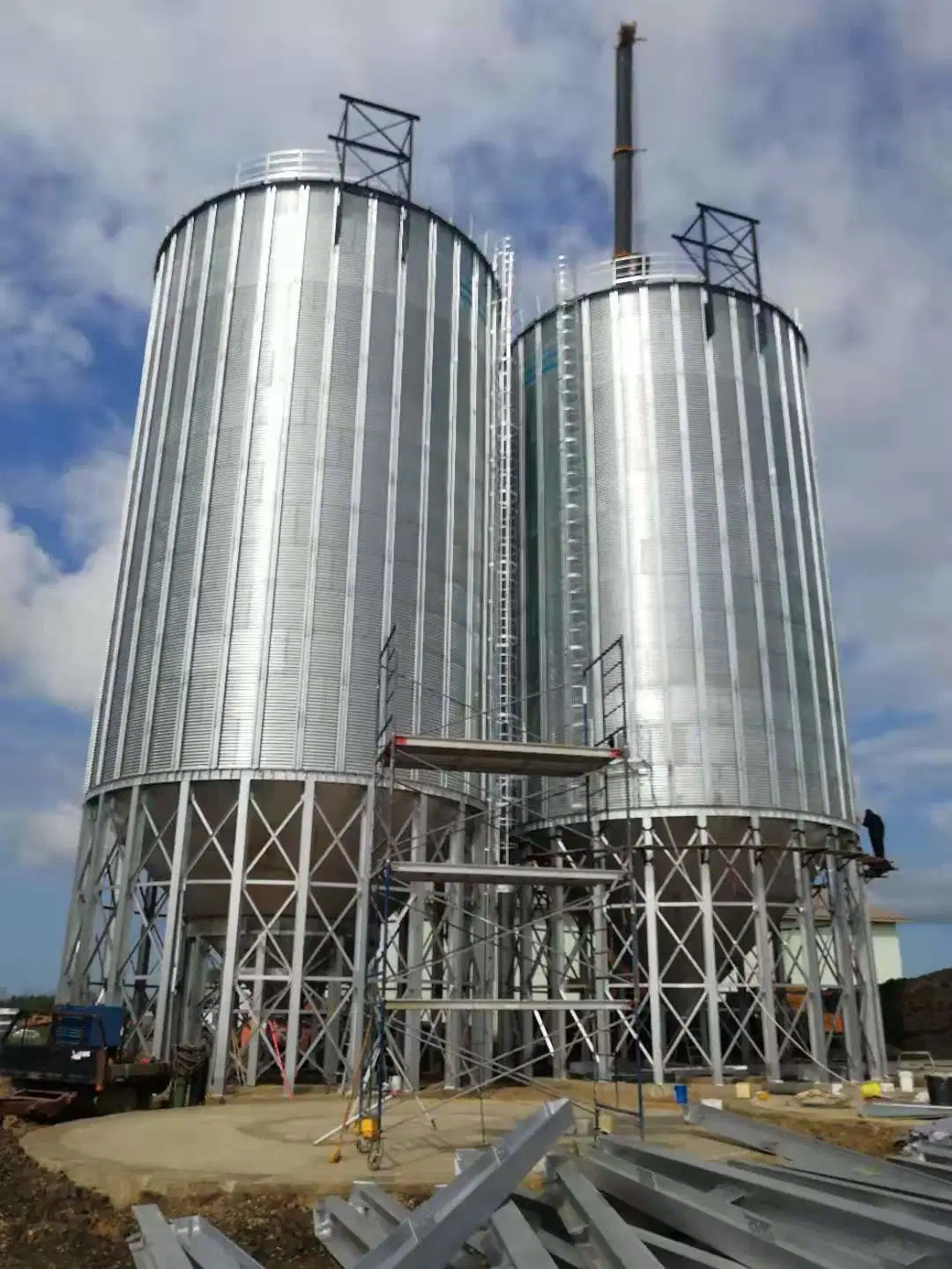 100 200 500 1000 1500 Ton Feed Seed Cereal Grain Storage Steel Silo Assembly Galvanized Grain Storage Steel Silo for Sale