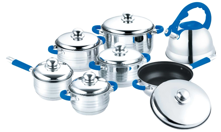 Hot Sale Kitchen Utensils Dessini Cooking Pot Kettle 14PCS Stainless Steel Cookware Set