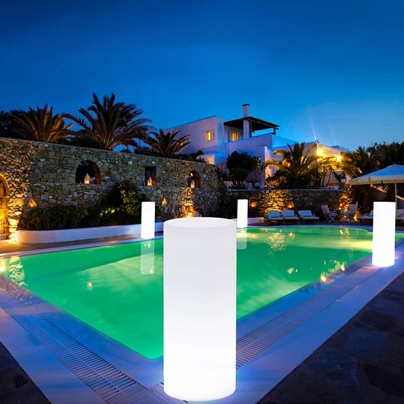 Illuminated LED Square Cylinde with Lighting for Events Weddings Parties Strip Light