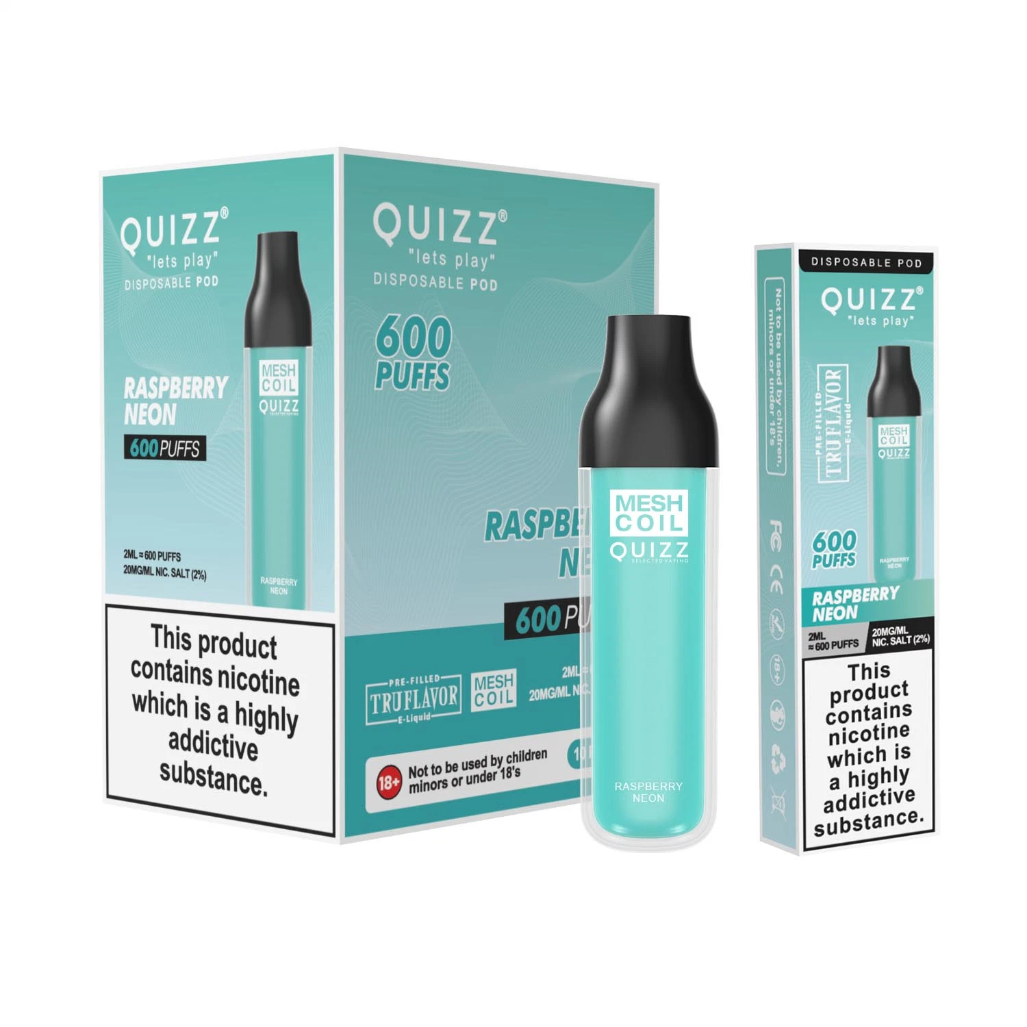 متجر المعدات الأصلية اي سيج الذي يمكن التخلص منه بود Tpd 2% 5% Vape Mod Quizz Vapmod Qd43 600 Putff Mini E-Cigarette