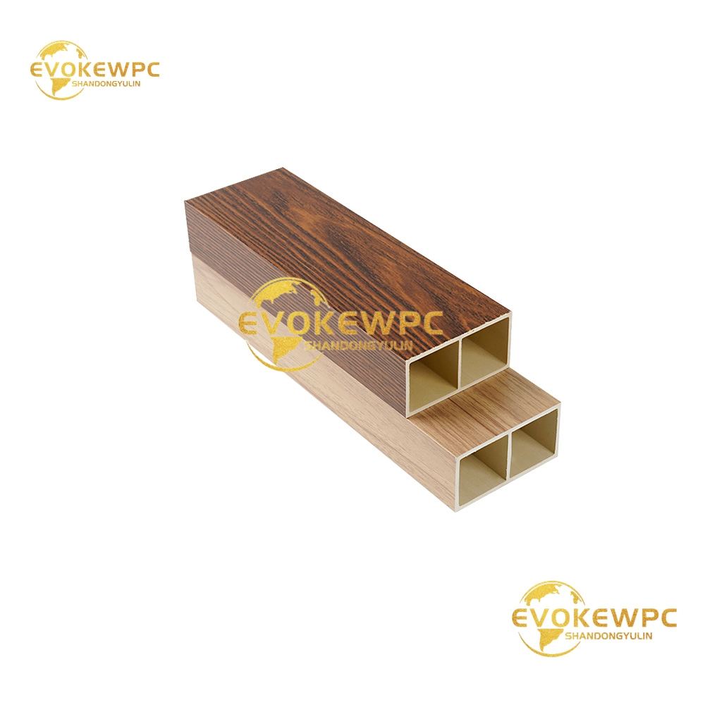 Evokewpc WPC/PVC Wood and Plastic Composite Timber Partition Decoration Tube Screening Design 100*50mm