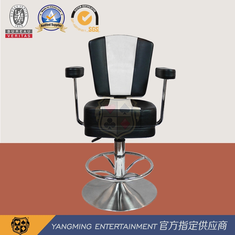 Hotel Club Customized High-Leg Stainless Steel Base Rotating Lift Bar Chair Dealer Chair Ym-Dk05