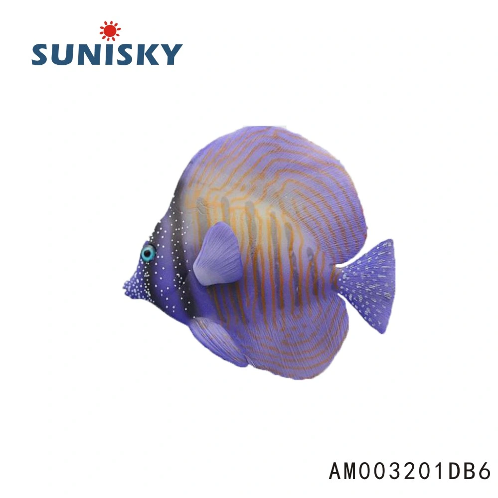 Am003201dB6 Glowing Effect Wholesale/Supplier Artificial Aquarium Fish Hot Sale Rubber Zebrasoma Desjardinii Fish for Fish Tank