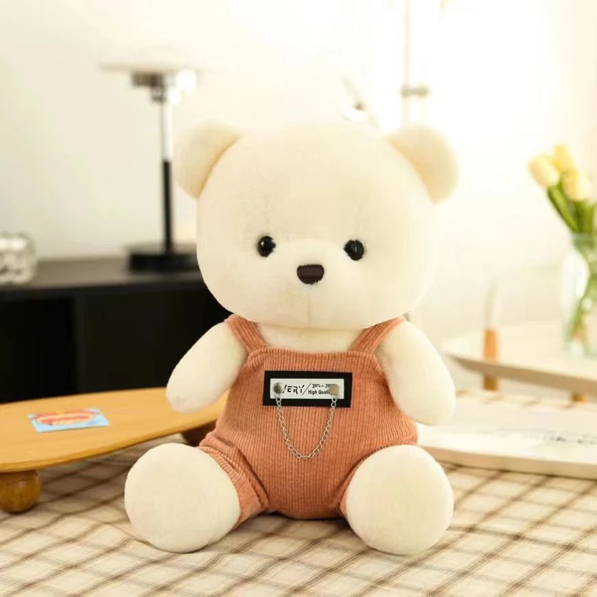 Cute Suspenders Bear Plush Toy Doll Couple High-End Doll Cute Bear for Girlfriend Birthday Gift