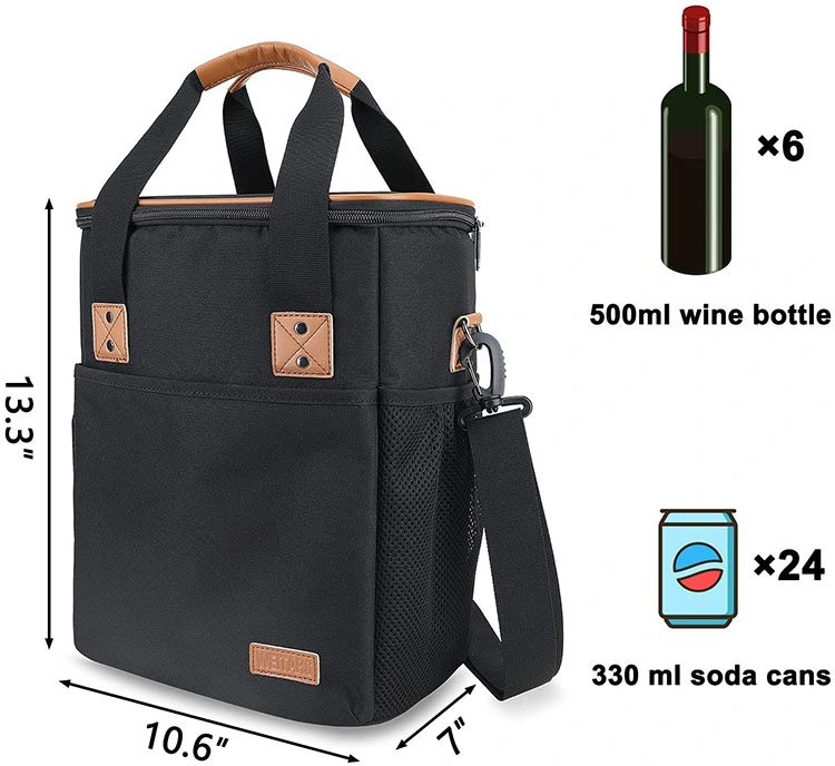 Customized Thermal Insulation Beer Bottle 12 Can Insulated Cooler Bag