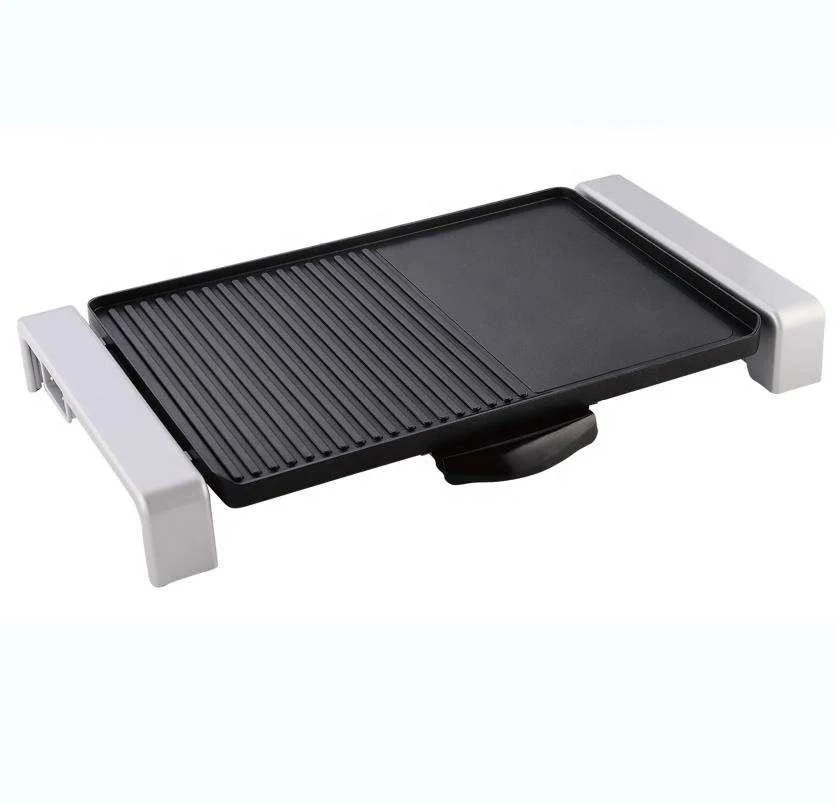 Professional Churrasqueira grill elétrica Non-Sticking frigideira para grelhar