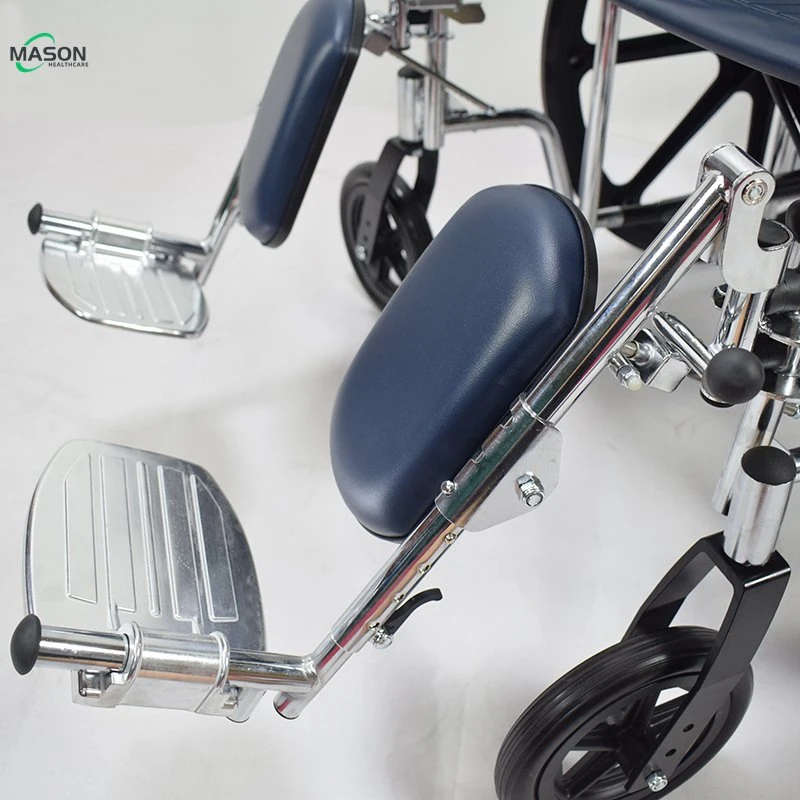 Manual Chrome Plated Foldable Wheelchair for Elderly People Economic Cheapest Wheelchair