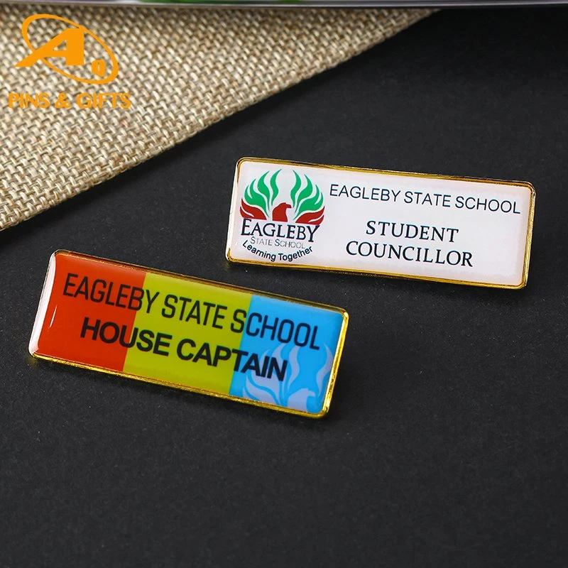 Customized Stainless Steel Nametag Events Sublimation Custom Engrave Metal Employee Magnetic Name Tag Badge Nameplate