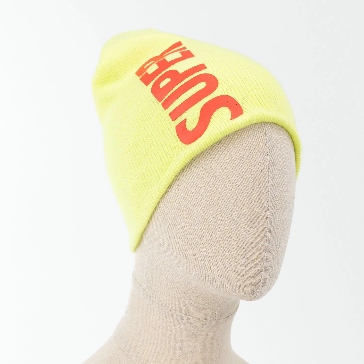 Ropa vestir ropa de cabeza Unisex Lightweight Casual liso liso fino Rib elástico Soft Knit Yellow slogan Baggy Skull Ski Sports One Size Gorro de gorro