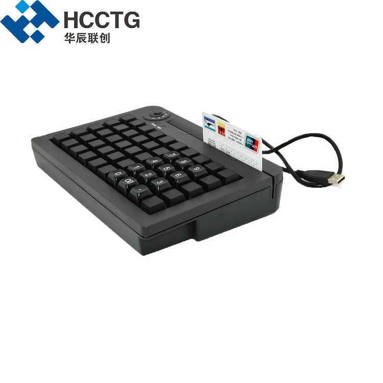 Mini Programmable USB/PS/2 50keys POS Keyboard with Msr Card Reader (KB50M)