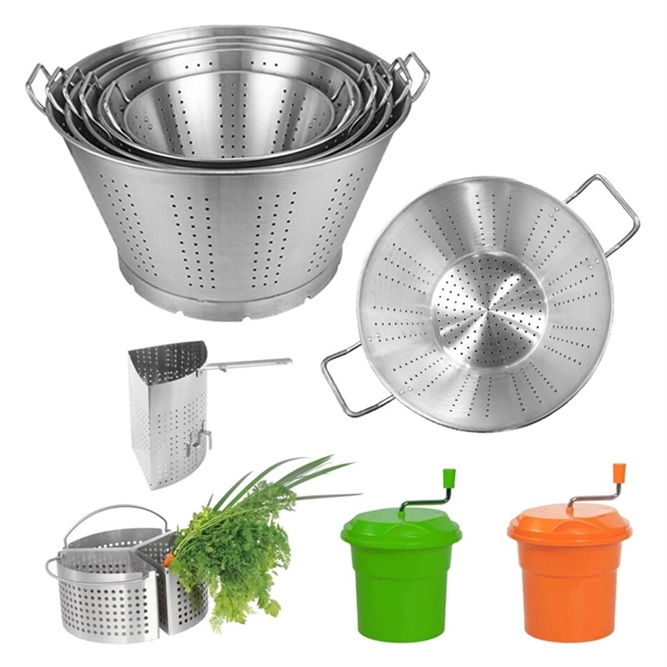 Commercial Fruit Vegetable Heavy Duty Colander Stainless Steel Strainer with Handle