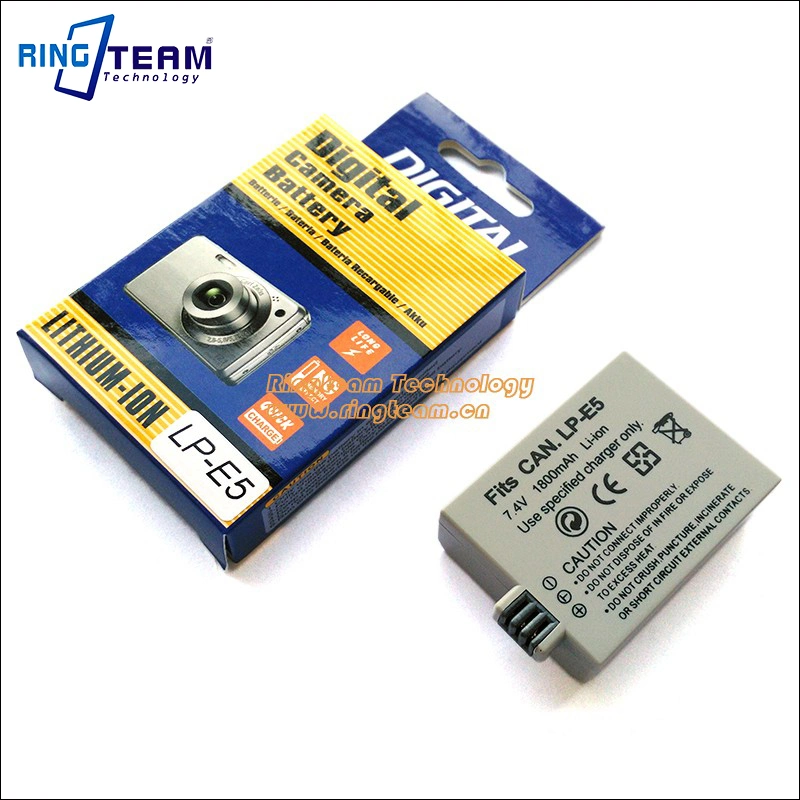 Lp-E5 Lpe5 Camera Battery for Canon EOS Rebel Xsi Xs T1I 450d 500d 1000d Kiss F X2 X3 Cameras