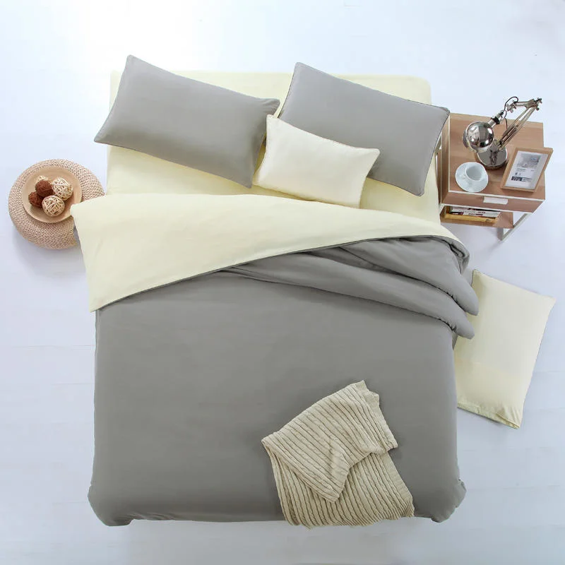 Großhandel Hotel Hochzeit Einfache Polyester Luxus Moderne Solid Color Quilt Bettdecke Bettdecke 4 STÜCK Bettdecke Sets