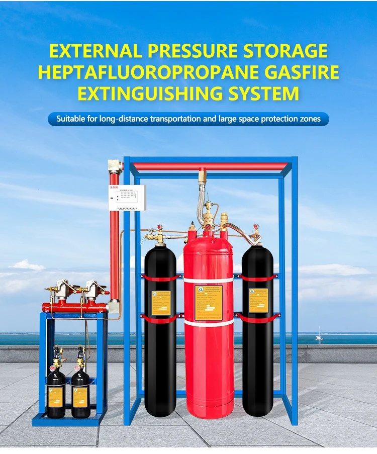 Red Cylinder Hfc-227ea Fire Suppression System Fire Fighting Equipment for Warehouse