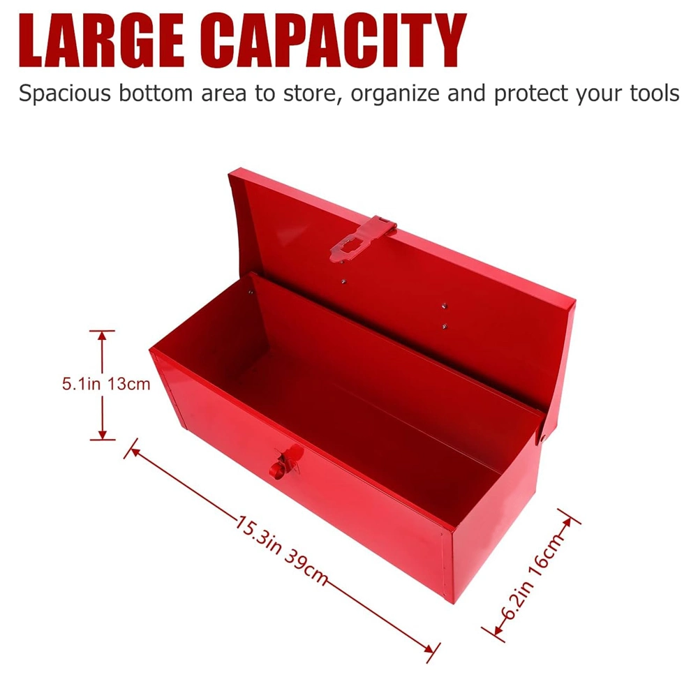 Custom Hardware Metal Multifunction Steel Storage Red Tool Box with Locking System