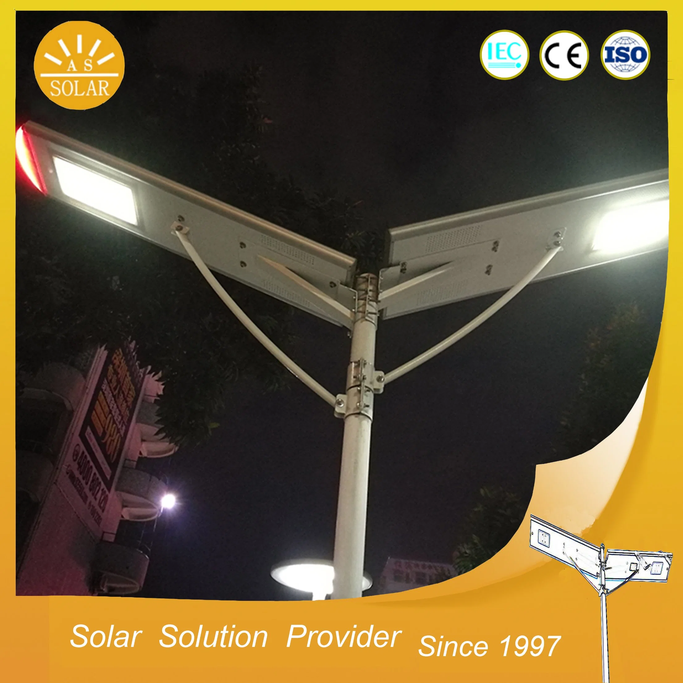 as Solar High quality/High cost performance  All in One Solar Street Light with Sensor