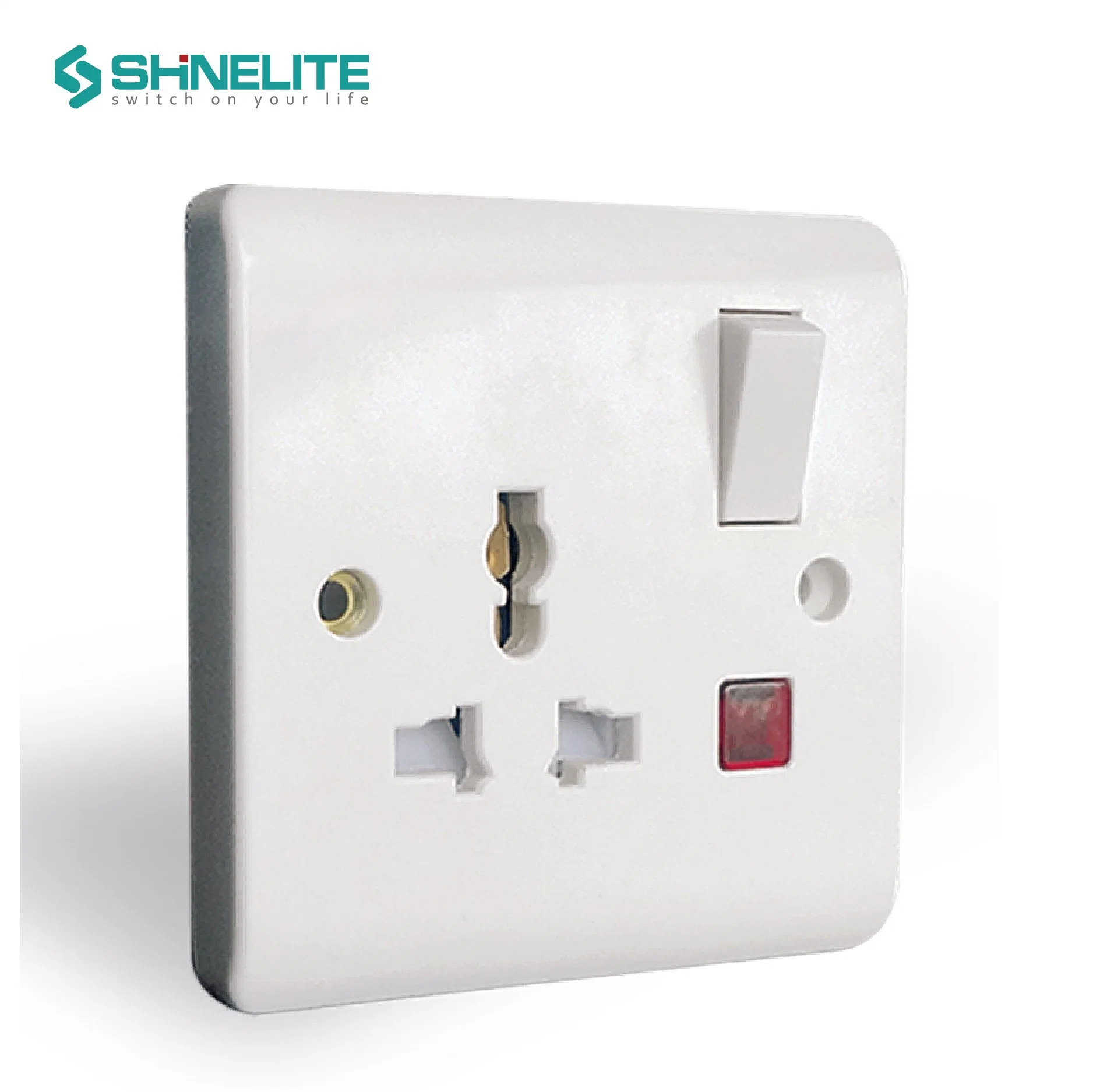 Vendedor caliente baquelita BS Interruptor de pared Socket M K toma de contacto