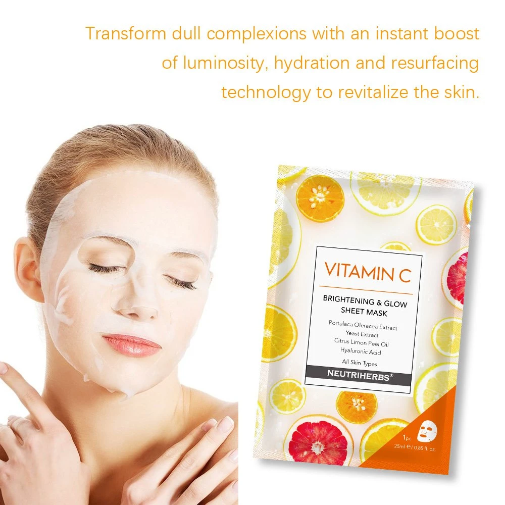 High quality/High cost performance Cosmetics Beauty for Wrinkles Vitamin C Face Silk Sheet Mask