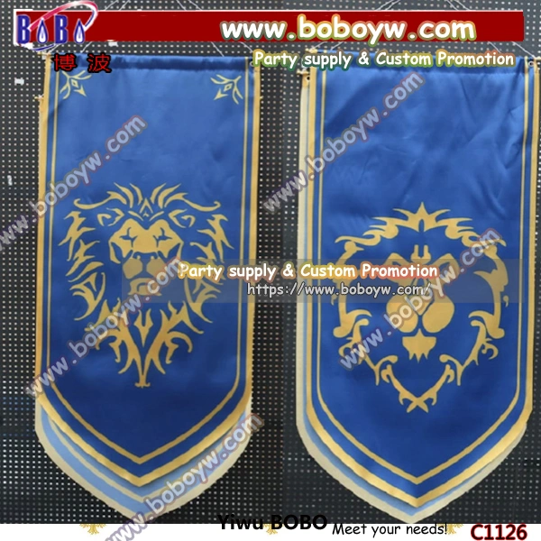 Party Flag Custom Flag Custom Logo Flag Copy Customize Football Club Exchange Flag Soccer Pennant Flag (C1126)