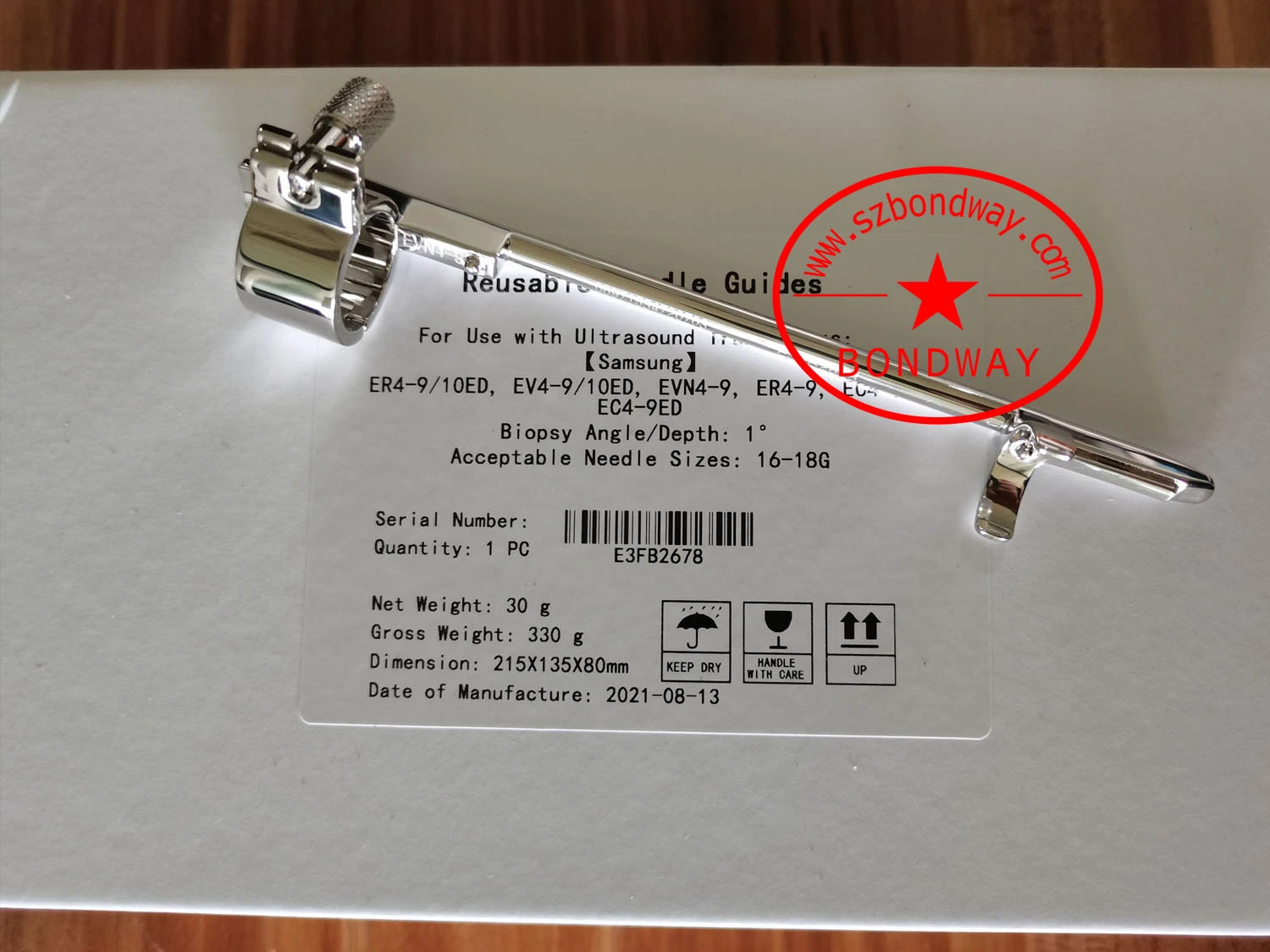 Guia de agulha de biopsia Samsung para transdutor de ultrassons endocavity EC4-9 10ED/EC4-9 13CD