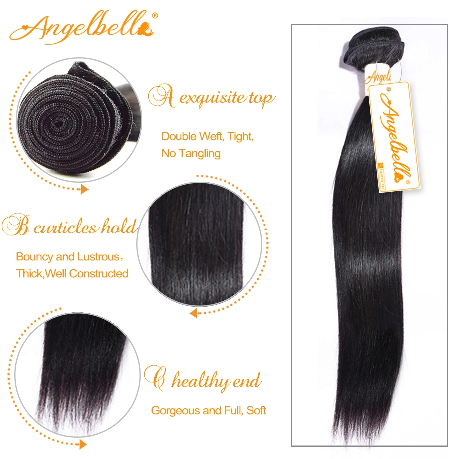 Angelbella Hotsales Brasileira Remy Natural de cabelo de cabelo humano da trama