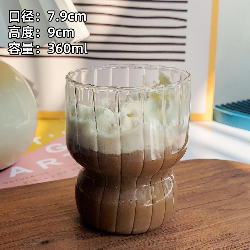 Verre à café glacé transparent en borosilicate de haute qualité, tasses en verre pour expresso, café au lait