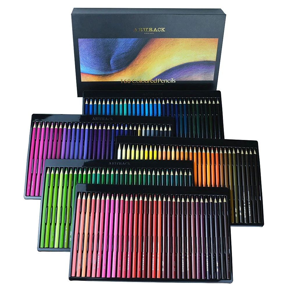 Maximum 160 Colors Professional Oil Colored Pencils Set Artist Painting Sketching Wood Colouring Pencil Set