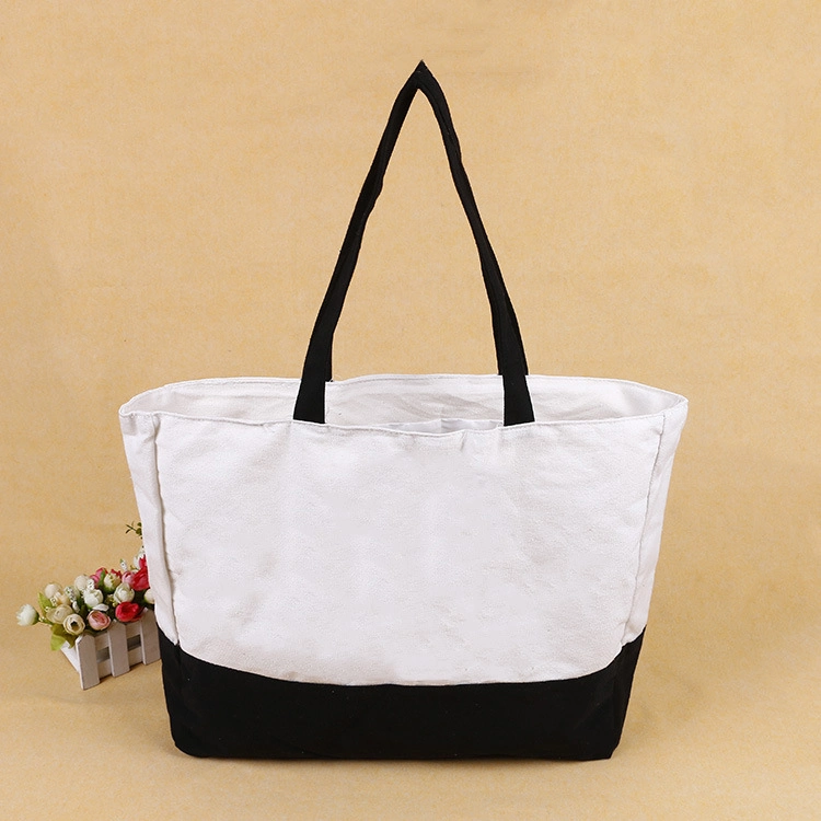 Custom Promotion Cheaper Outdoor Drawstring Cotton Canvas Shopping Tote Bag