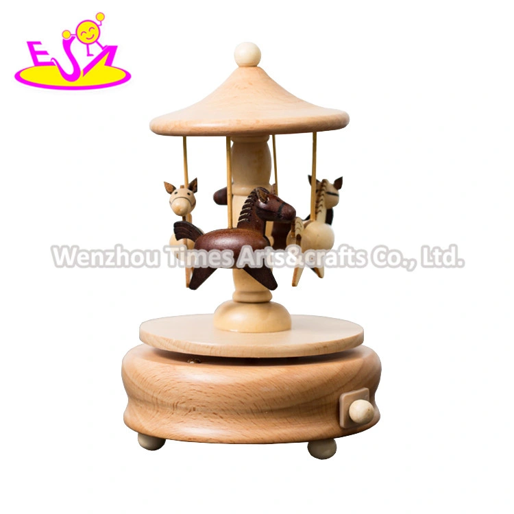 Top Sale Carousel Wooden Music Boxes for Baby W07b101