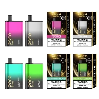 2023 populares Poco Bm7000 Puffs recarregados Disposable/Chargeable Vape Pen com Preço por grosso