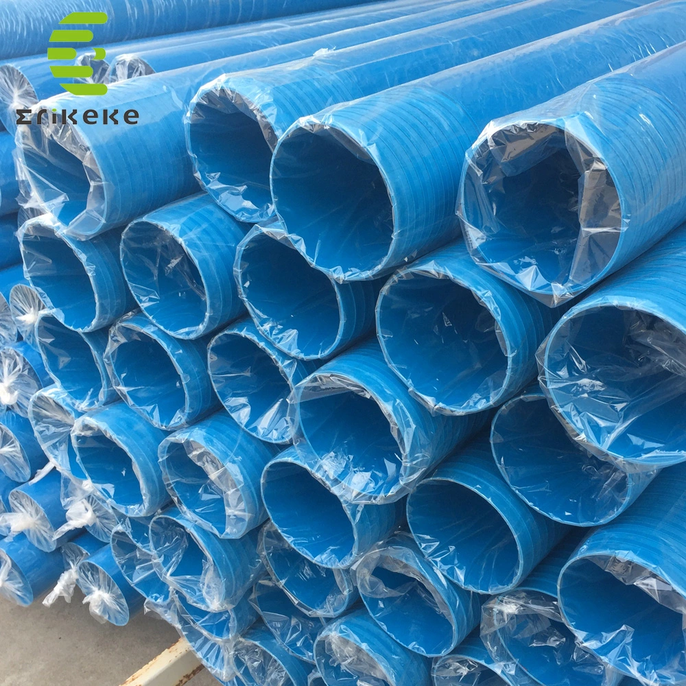 PVC-Brunnen Gehäuse und Bildschirm Rohr Blue Schedule gefürchtete Drop Pipe Socket End und bündig Gewinde Ende für Afrika, Europa