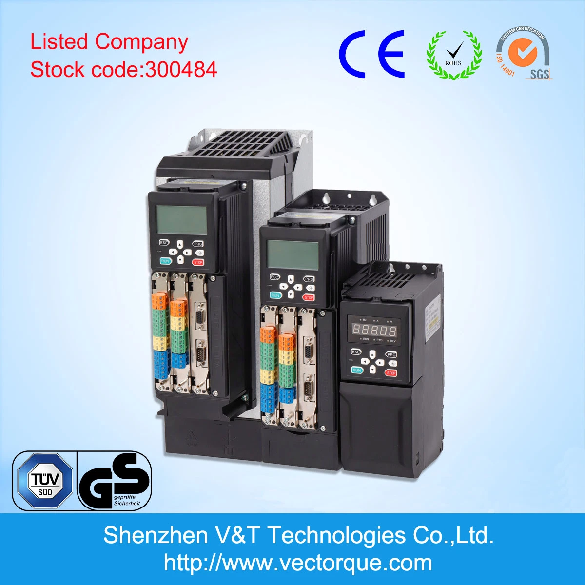 Vts100 11kw V/F Vector Torque Control with Encoder Feedback VFD