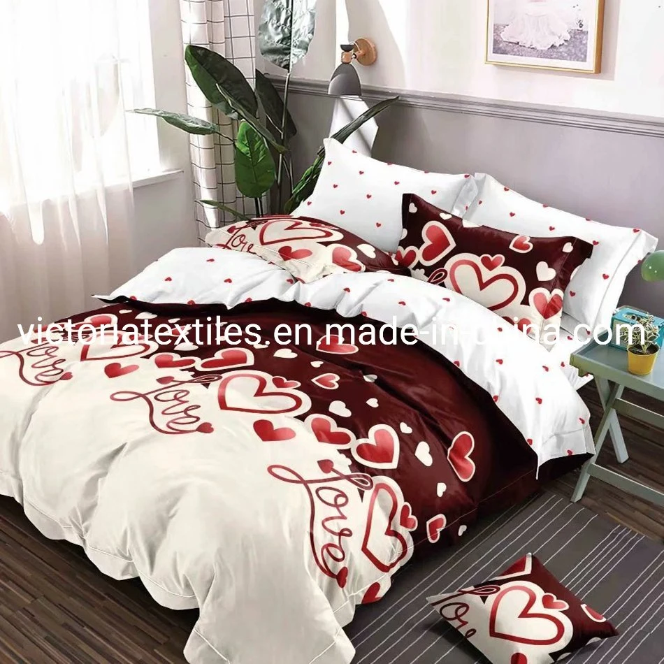 Romantic Flower Printed Bedding Master Lover Bedroom Home Bedding Sheet Set