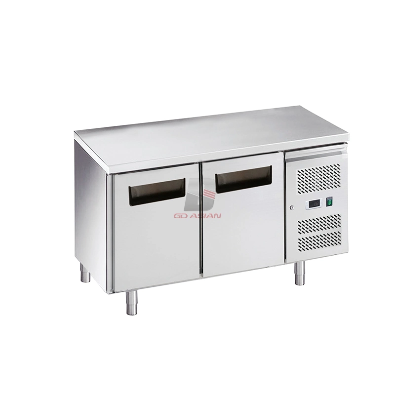 Stainless Steel Commercial Kitchen Equipment 3 Door Freezer Gn Counter with Backsplash