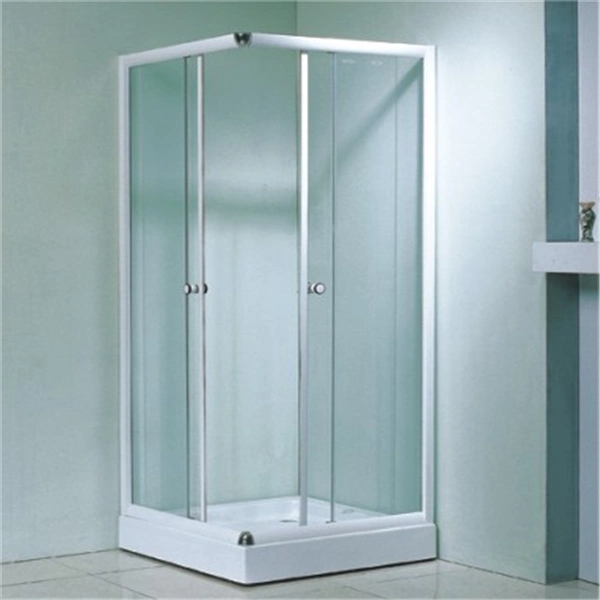 Corner 2 Sided Frameless 5mm Woven Glass Shower Cabin 90X90 Bath Bathroom Furniture