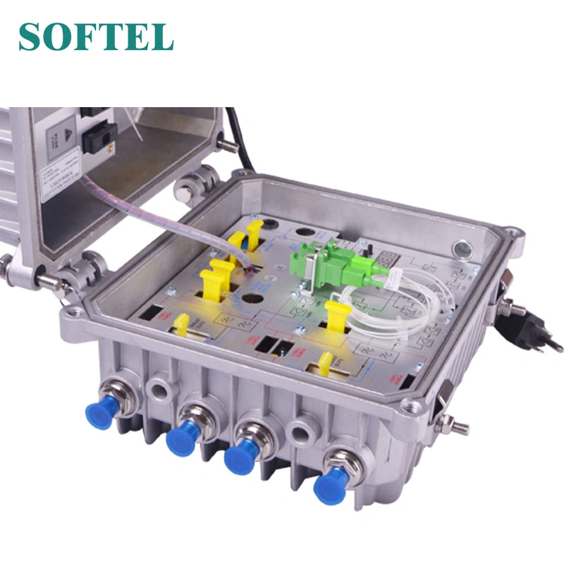 4 Voie de sortie avec chemin de retour CATV Récepteur de nœud optique extérieur