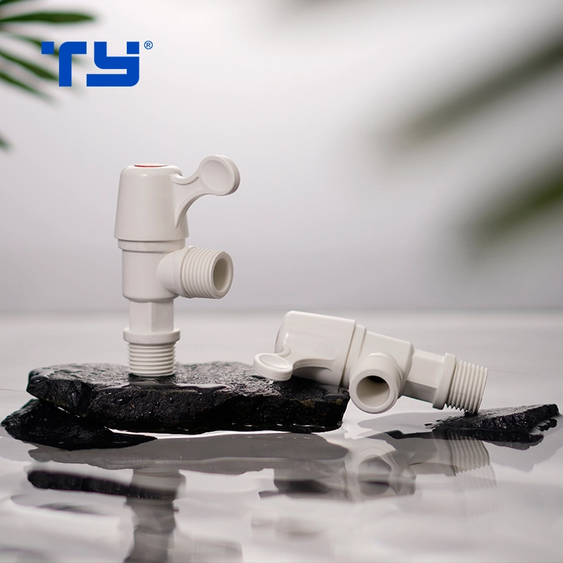 Washing Machine Faucet of PVC PP ABS Plastic for Water Tap Angle Valve Ivory Garden Basin Plastic Offer OEM