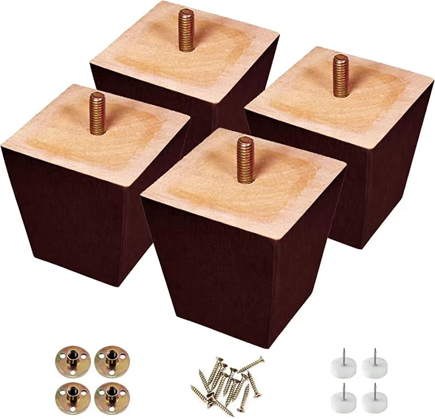 Usine de meubles en bois carré directe des accessoires pour meubles jambes canapé Table Chaise de bureau