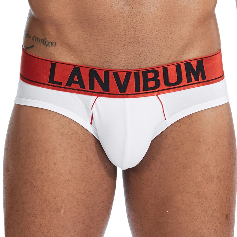 Mann Unterwäsche Mode Spandex Baumwolle Cool Modal Boxer Brief mit Markenlogo