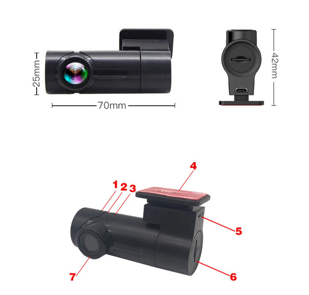 Mini Car DVR WiFi Dash Camera HD Car DVR Dashboard Kamera Bl12909