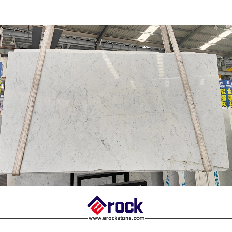 a Quality Polished White Bianco Carrara Marble Slabs for Countertop and Tiles