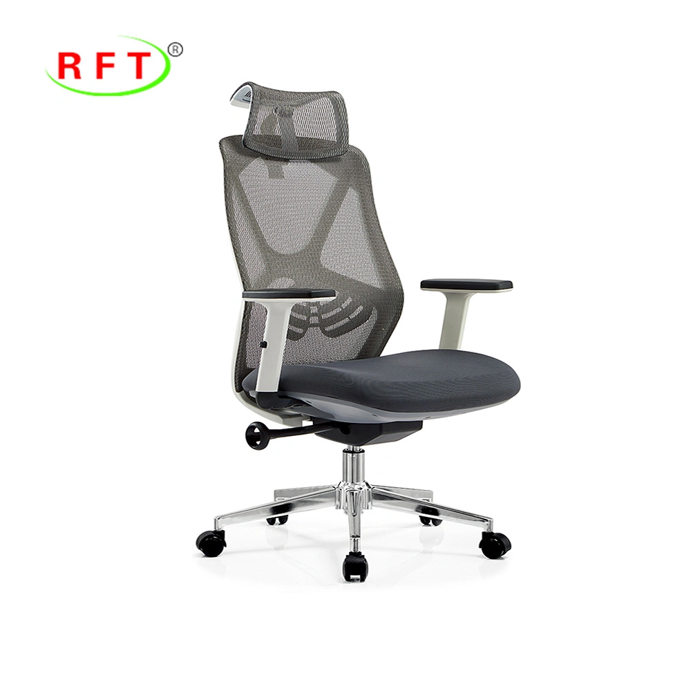 Lumbar Support Swivel Office Furniture Ergonomic Mesh Chair with Headrest