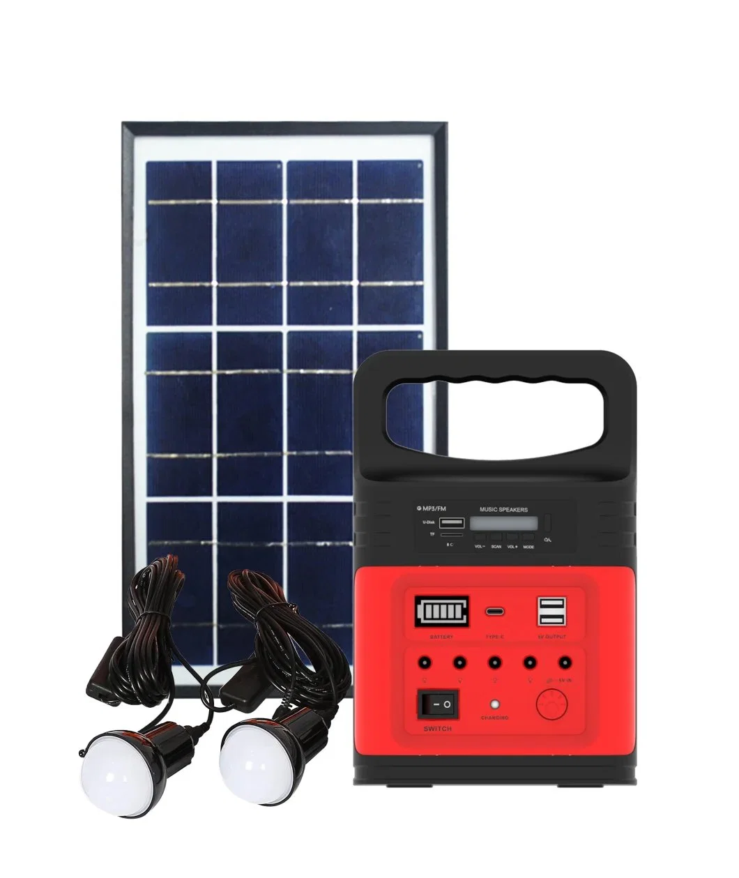 Fabrik Preis im Freien Haus Verwenden Sie PV-Panel-Ladegerät Solar Power Energiesystem mit Radio