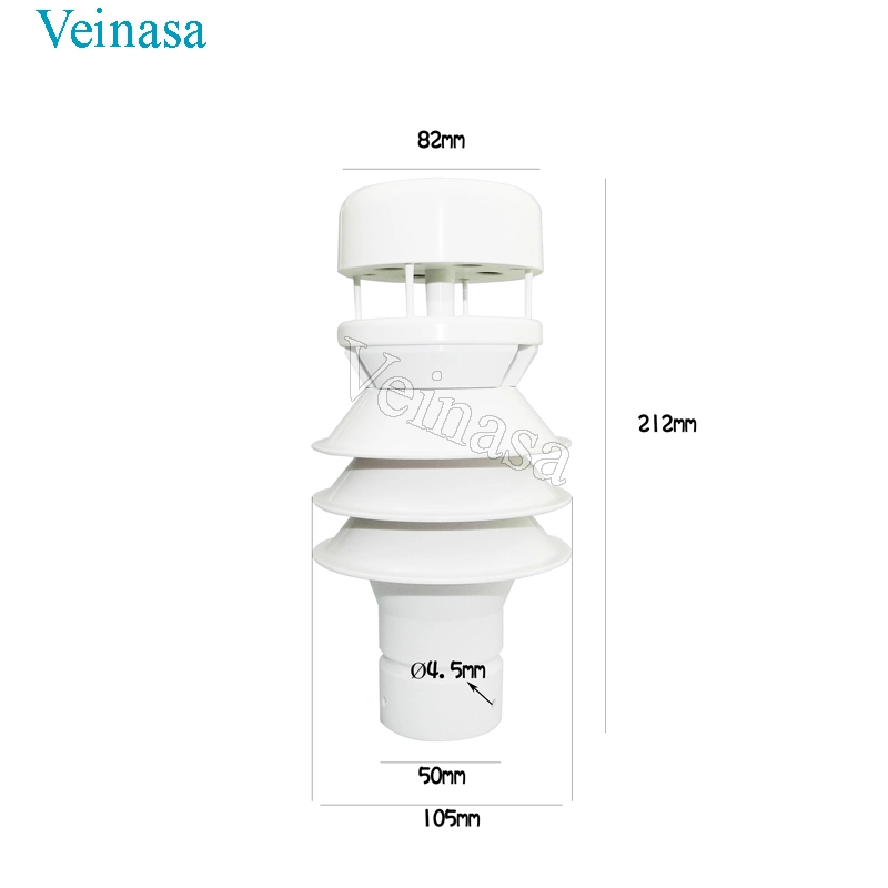 Veinasa-Thprw-03 Rainfall Temperature Humidity Air Pressure Wind Speed Direction Mini 6 Elements Compact Weather Station