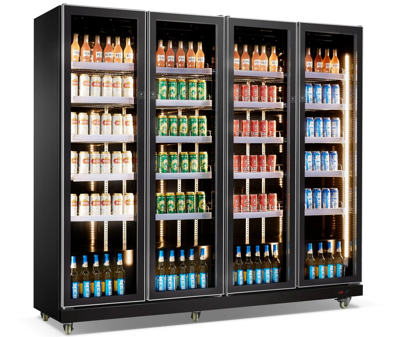 Energy Saving Low-E Glass Beverage Refrigerator Refrigeration Equipment for Drink Display